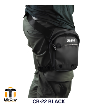 black bigo waist bag 3 compartments