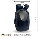 black gsxr 3d motorcycle backpack