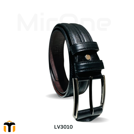 genuine black leather belt lv3010