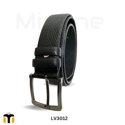 genuine black leather belt lv3012
