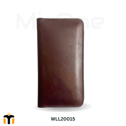 chocolate inner blue long wallet