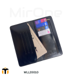 glossy black leather long wallet