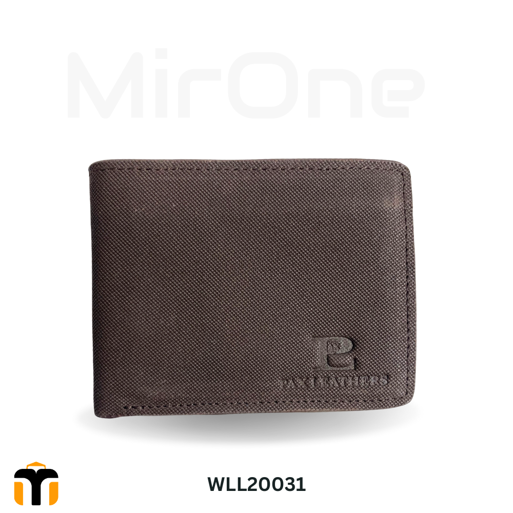 1 Genuine Leather Short Wallet Coarse Pager WLL20031 - Image 1