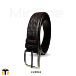 black genuine leather belt