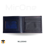 Genuine Leather Short Wallet Ford Grained WLL20040 - Image 2