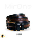 valentino mid coffee leather belt