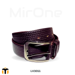 black genuine leather belt