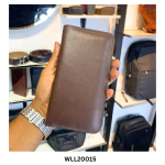 chocolate inner blue long wallet