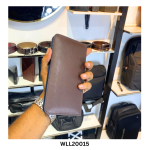 chocolate inner blue long wallet