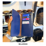 chocolate inner blue long wallet