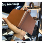 Genuine Leather Short Wallet Victoire Bifold WLL20037 - Image 5