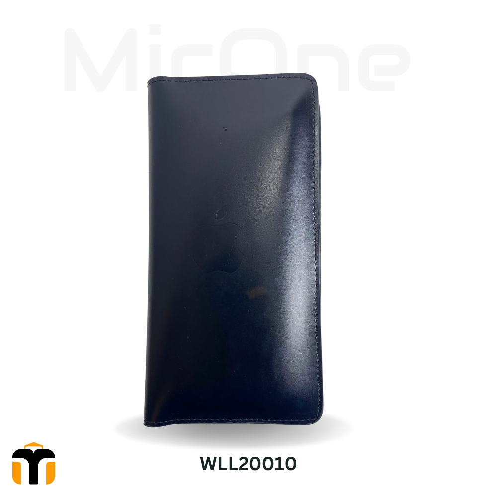 LV30001 glossy black leather long wallet