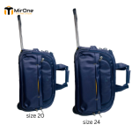 blue 20-inch water-resistant trolley bag