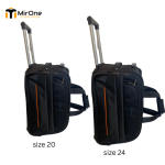 black water-resistant 20-inch travel bag