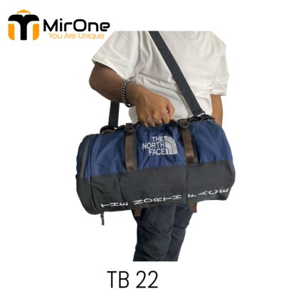 blue 21-inch travel duffel