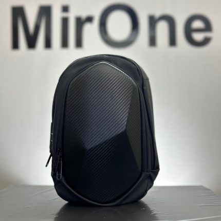 black 140 degree biker backpack