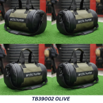 olive water resistant travel bag 14-inch