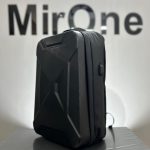 black hardshell gaming laptop backpack