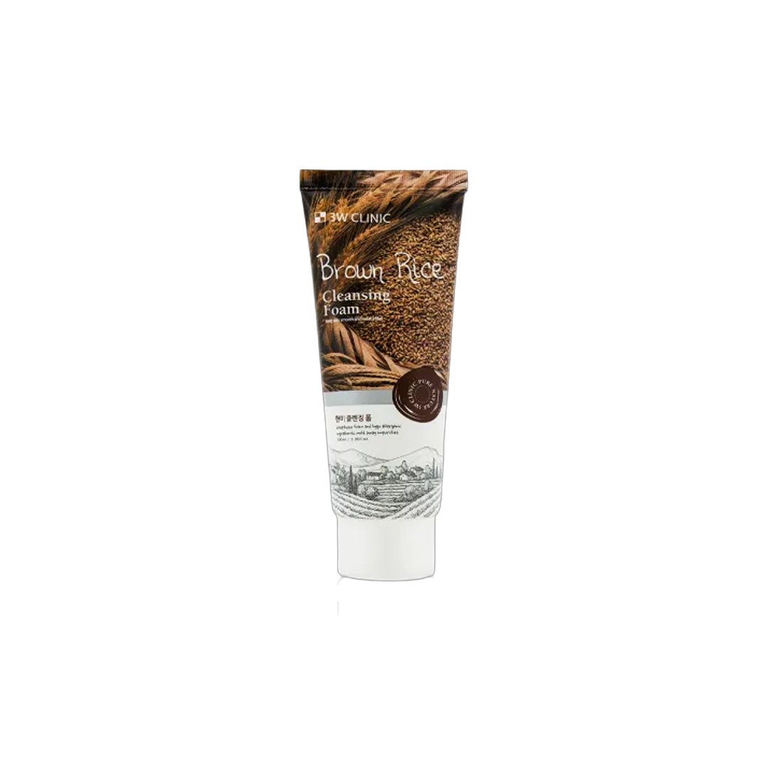 3W-Clinic-Brown-Rice-Cleansing-Foam-100-ml-1 3w Clinic Brown Rice Cleansing Foam 100 ml - Image 1