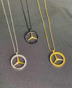 100% Stainless Steel Mercedes Benz Emblem Pendant Reversable9002 - Image 5