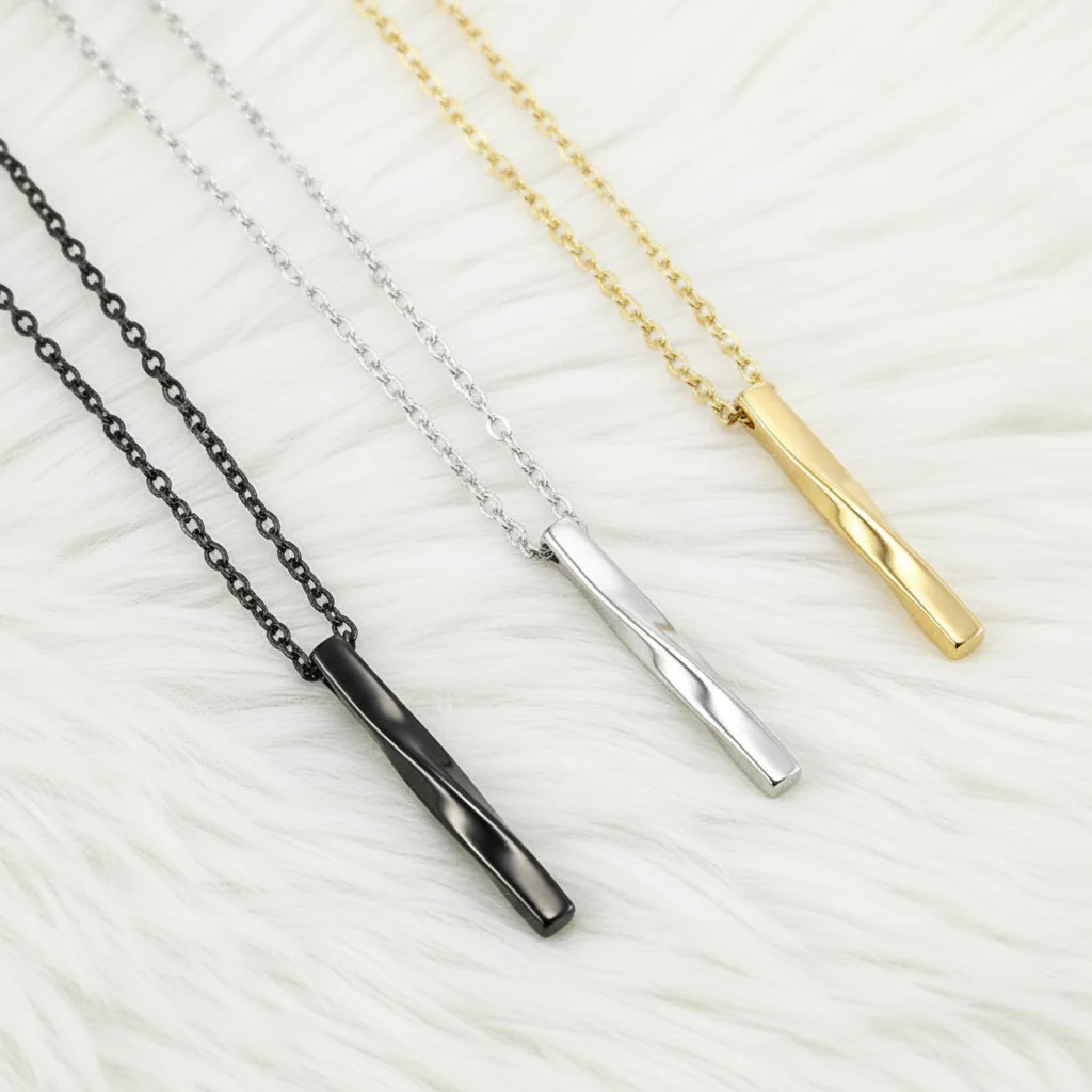 Gemini_Generated_Image_x8yt94x8yt94x8yt_copy_1024x1024 Fashion Simple Pendant Necklace Men Punk Trendy Spiral Straight Stainless Steel Chain 9003 - Image 1