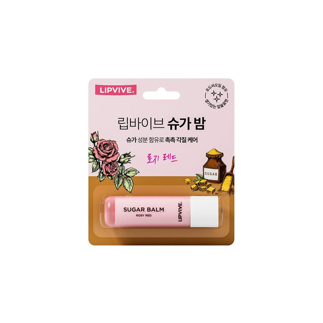 Lipvive-Sugar-Balm-Rosy-Red-4.8-g-2 Lipvive Sugar Balm – Rosy Red 4.8 g - Image 1