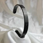 Ayatul Kursi Cuff Bangles For Women Men Stainless Steel Simple Carve Bangle Messager Islam Muslim 9035 - Image 2