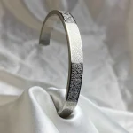 Ayatul Kursi Cuff Bangles For Women Men Stainless Steel Simple Carve Bangle Messager Islam Muslim 9035