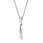 Fashion Simple Pendant Necklace Men Punk Trendy Spiral Straight Stainless Steel Chain 9003 - Image 3
