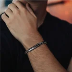 American Retro Round Grinding Chain Link Raptor Bracelet 9031 - Image 2