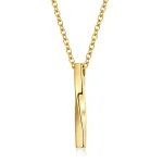 Fashion Simple Pendant Necklace Men Punk Trendy Spiral Straight Stainless Steel Chain 9003 - Image 2