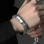 Retro Link Titanium Bracelet 9038 - Image 2
