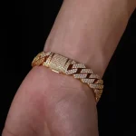 Metal, Stone, Alloy, Steel, Stainless Steel Cubic Zirconia, Diamond, Crystal Platinum, Rhodium, Sterling Silver Bracelet 9037 - Image 5
