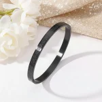 Ayatul Kursi Cuff Bangle Stainless Steel Arabic Bracelet Islamic Calligraphy Muslim Jewelry for Gift 9042 - Image 2