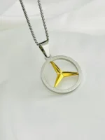 100% Stainless Steel Mercedes Benz Emblem Pendant Reversable9002 - Image 4