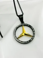 100% Stainless Steel Mercedes Benz Emblem Pendant Reversable9002 - Image 2
