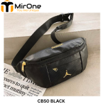 black pu leather 12-inch bag