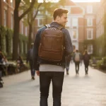 pu reptile texture 15l vegan backpack
