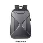 black hardshell gaming laptop backpack