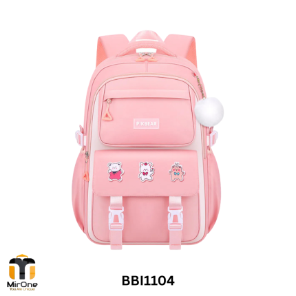 pink waterproof children school bag bd