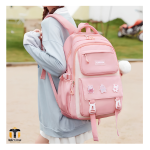 pink waterproof children school bag bd
